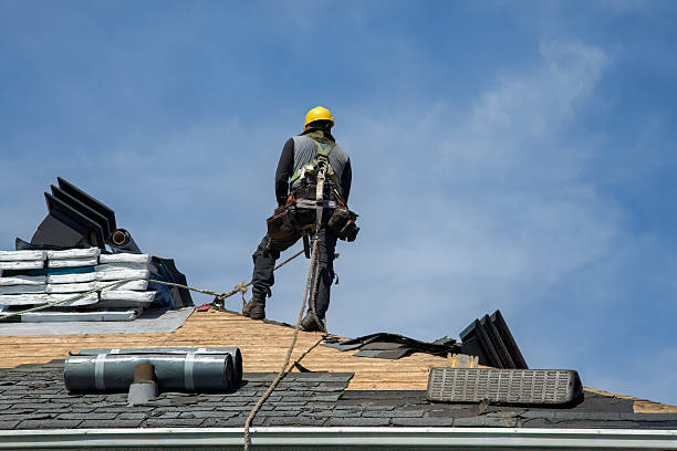 Professional Gutter Installation technician working in Seahurst, WA